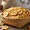 Keripik Pisang Koin dalam Nampan
